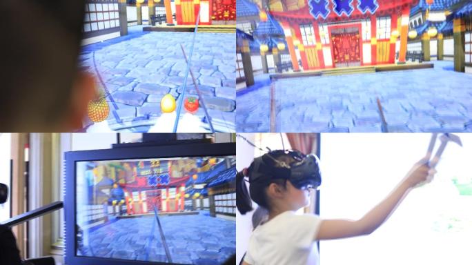 VR游戏VR切西瓜打飞机3D眼睛