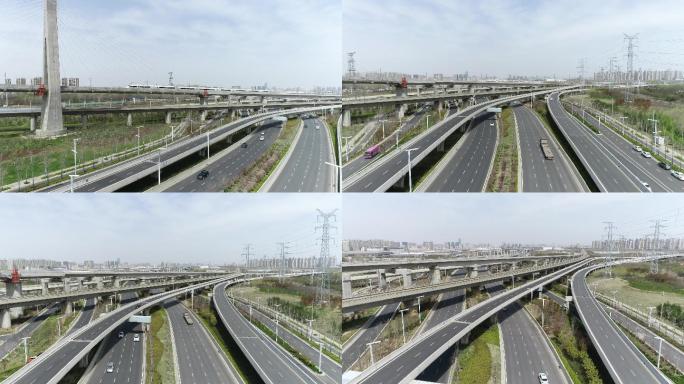 郑州东三环高铁航拍（4K50帧）