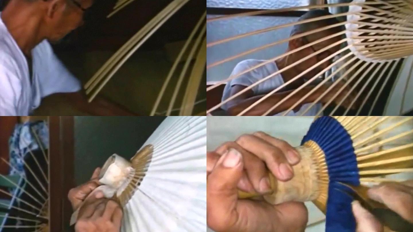 日本民族传统手工生产加工制作工艺纸伞竹伞