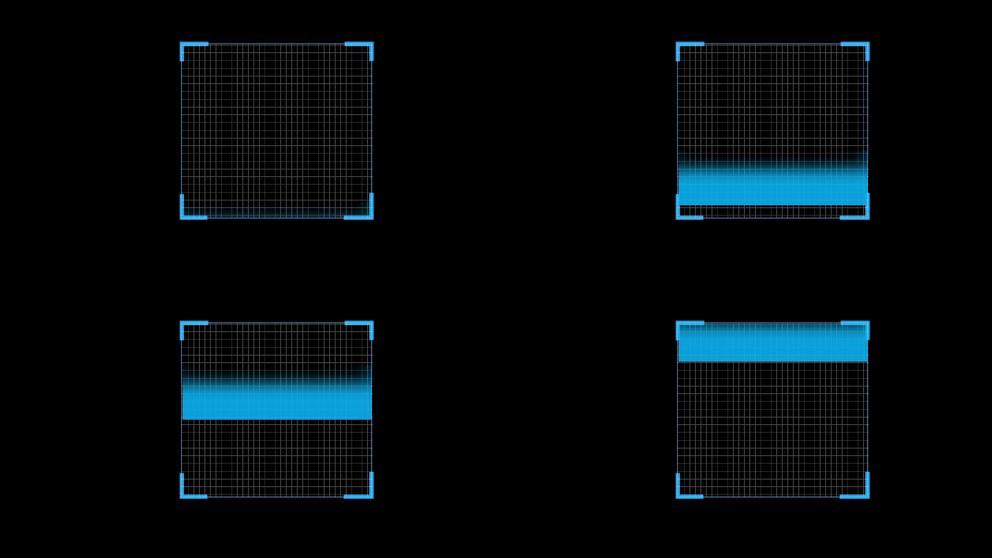 4K扫描动画，人脸科技扫描，二维码扫描