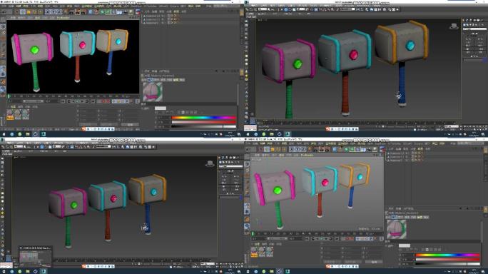 C4D+3dsmax+fbx--雷神之锤
