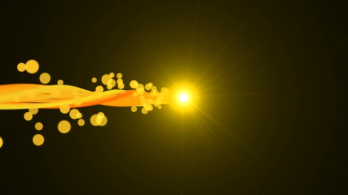 金色粒子光线穿梭直线穿梭
