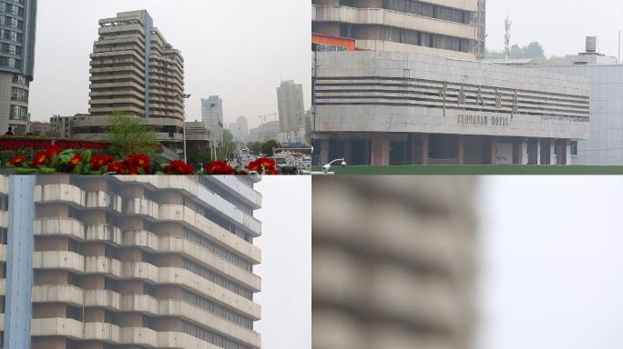 原创素材实拍武汉中南酒店烂尾楼废墟现场