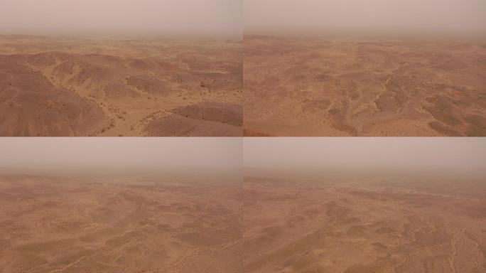 戈壁山谷荒野沙尘