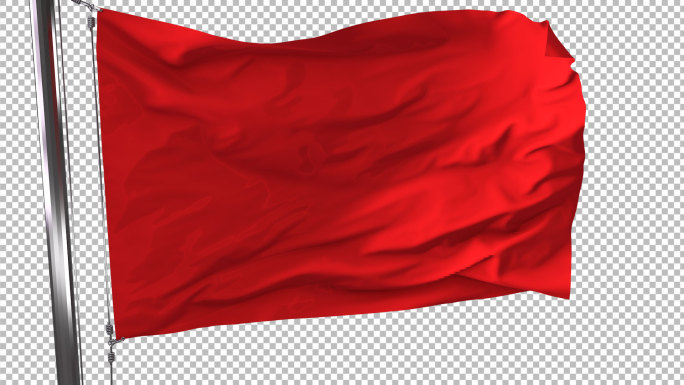红旗飘飘-无缝循环带透明通道