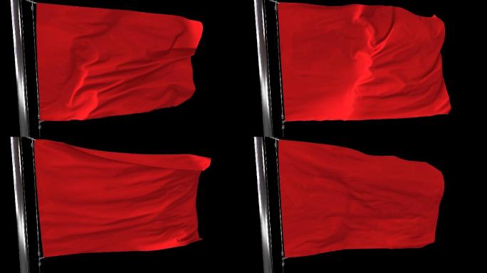 红旗飘飘-无缝循环带透明通道