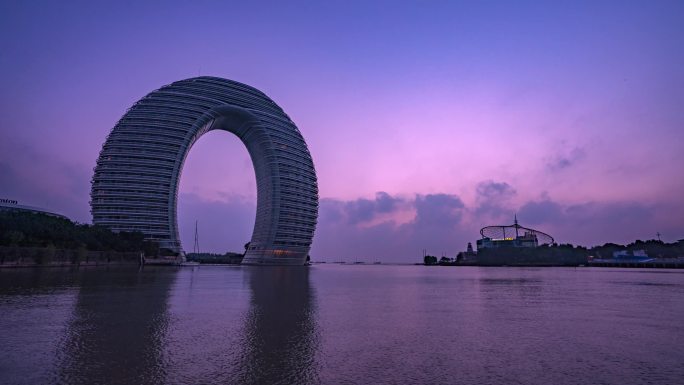 月亮湾酒店湖州吴兴太湖日出延时