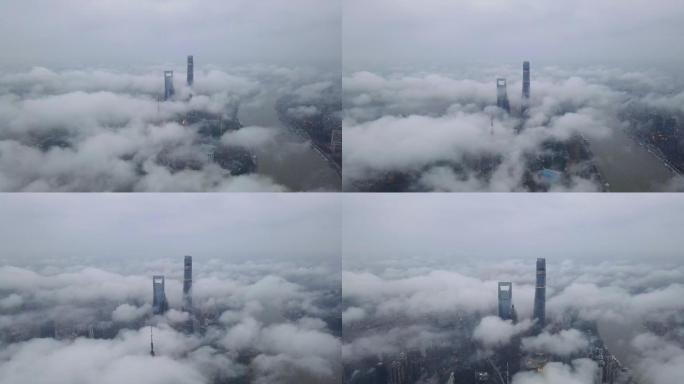 上海外滩平流雾4k