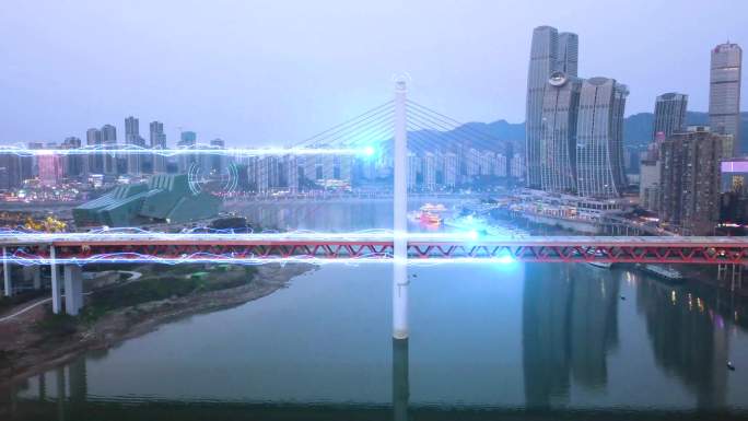 重庆城市光线