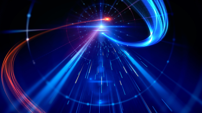 光效隧道科技文字AE模板