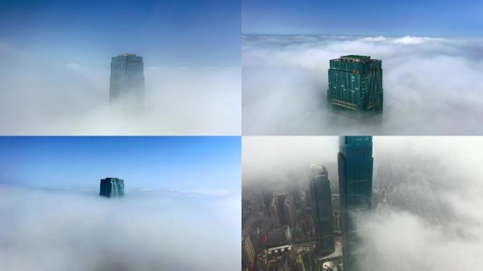 长沙国金中心平流雾