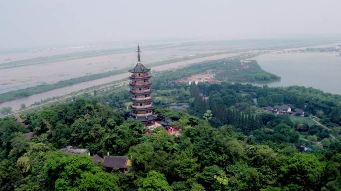 镇江金山寺4K航拍