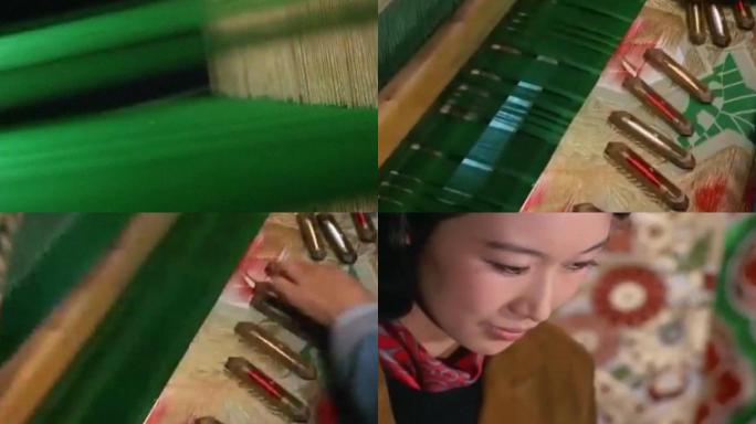 民族传统手工艺制作纺织织锦纺线纺机