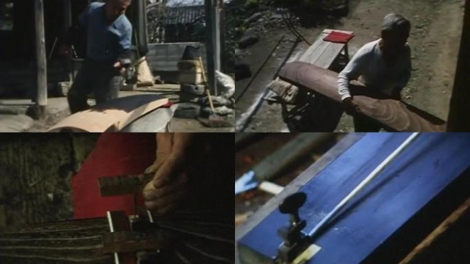 日本民族手工艺生产加工制作工艺古琴