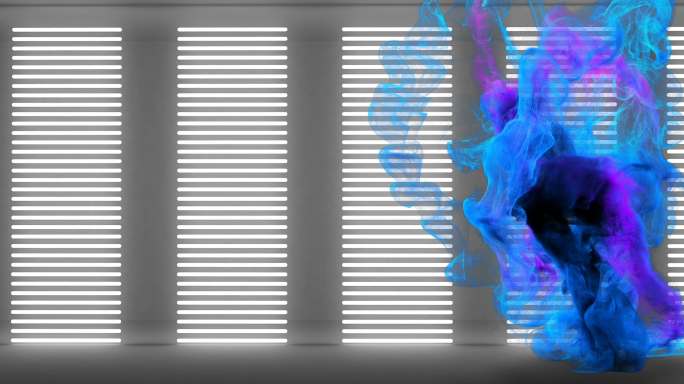 6K宽屏裸眼3D全息投影水墨烟雾人物舞蹈