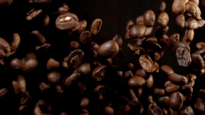 咖啡美食唯美饮料咖啡豆咖啡落下高速广告