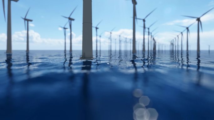 4K海洋新能源风力发电