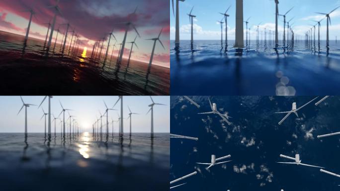 4K海洋新能源风力发电
