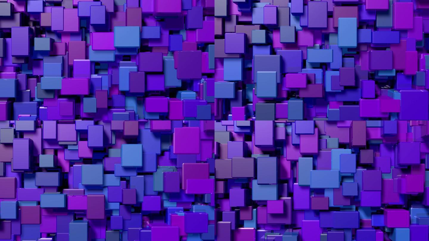 蓝紫交替循环方块背景