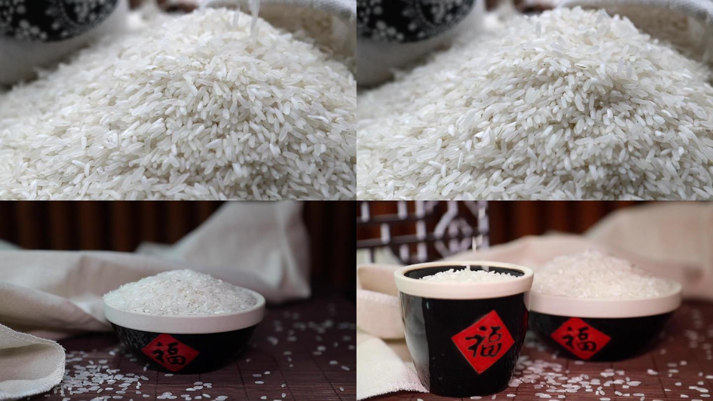 实拍优质大米米饭