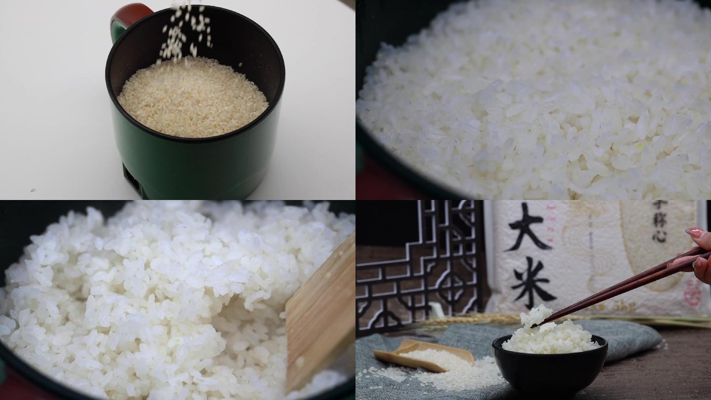实拍煮优质大米米饭过程