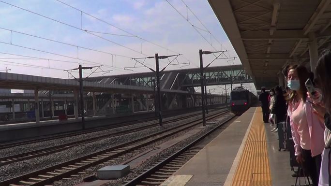 【原创】高清实拍火车进站视频素材