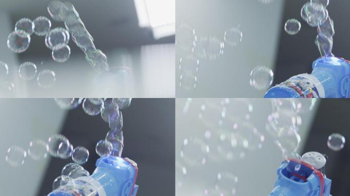 2k孩子玩儿泡泡机MV实拍素材
