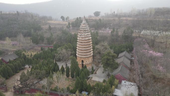 高清4K60帧嵩岳寺塔视频素材