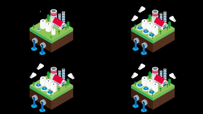 新能源工厂循环水资源MG素材
