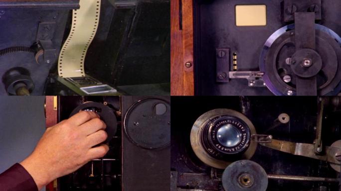 上世纪初早期手摇木质8毫米16毫米摄影机