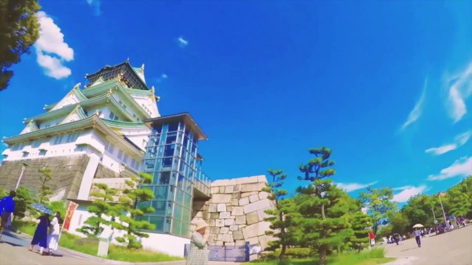 大阪旅行风景美食视频素材