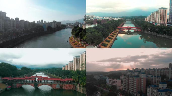 航拍海南省保亭县西河风景