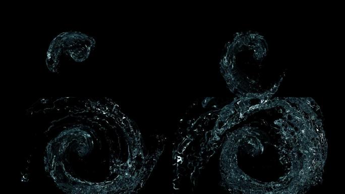 螺旋水流旋涡背景视频