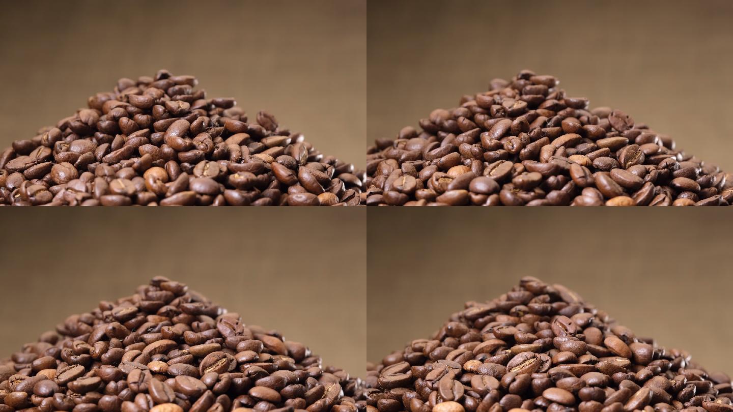 咖啡豆高清旋转近景