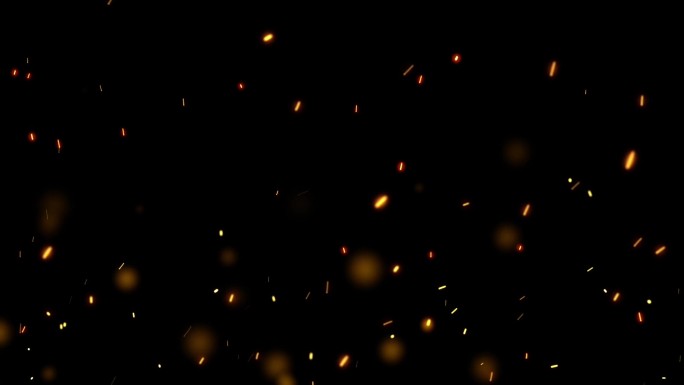 循环透明火花粒子视频素材
