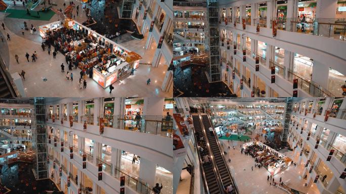 4K大型购物中心长镜头空镜
