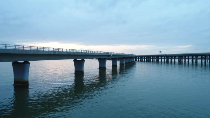 青岛胶州湾跨海大桥航拍青岛航拍跨海大桥