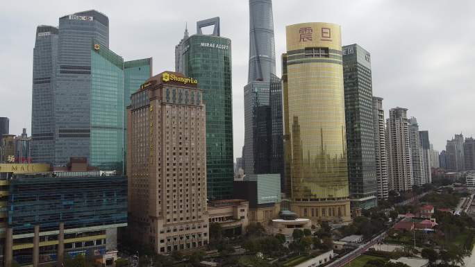 上海地标航拍素材上海市城市商业