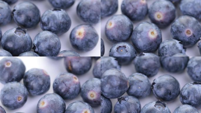 【正版素材】新鲜水果蓝莓特写前移