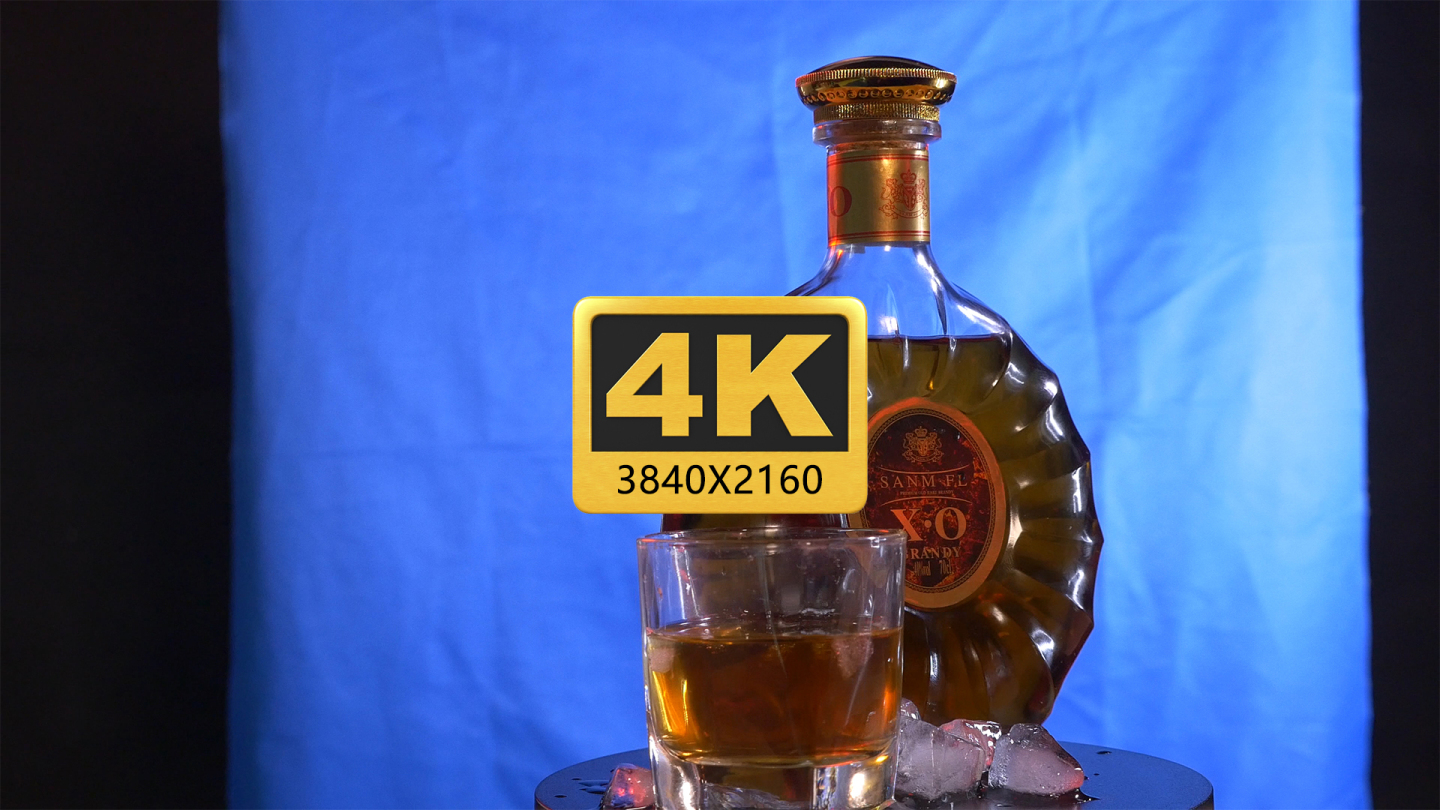 商业红酒XO蓝幕广告抠像4K