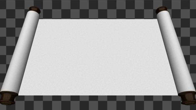 卷轴打开视频素材-alpha通道
