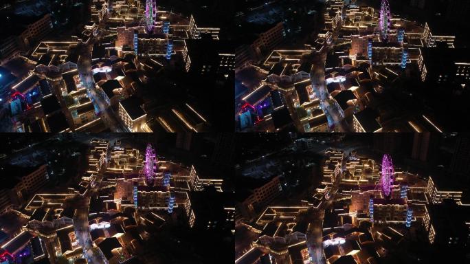 重庆南川东街夜景航拍