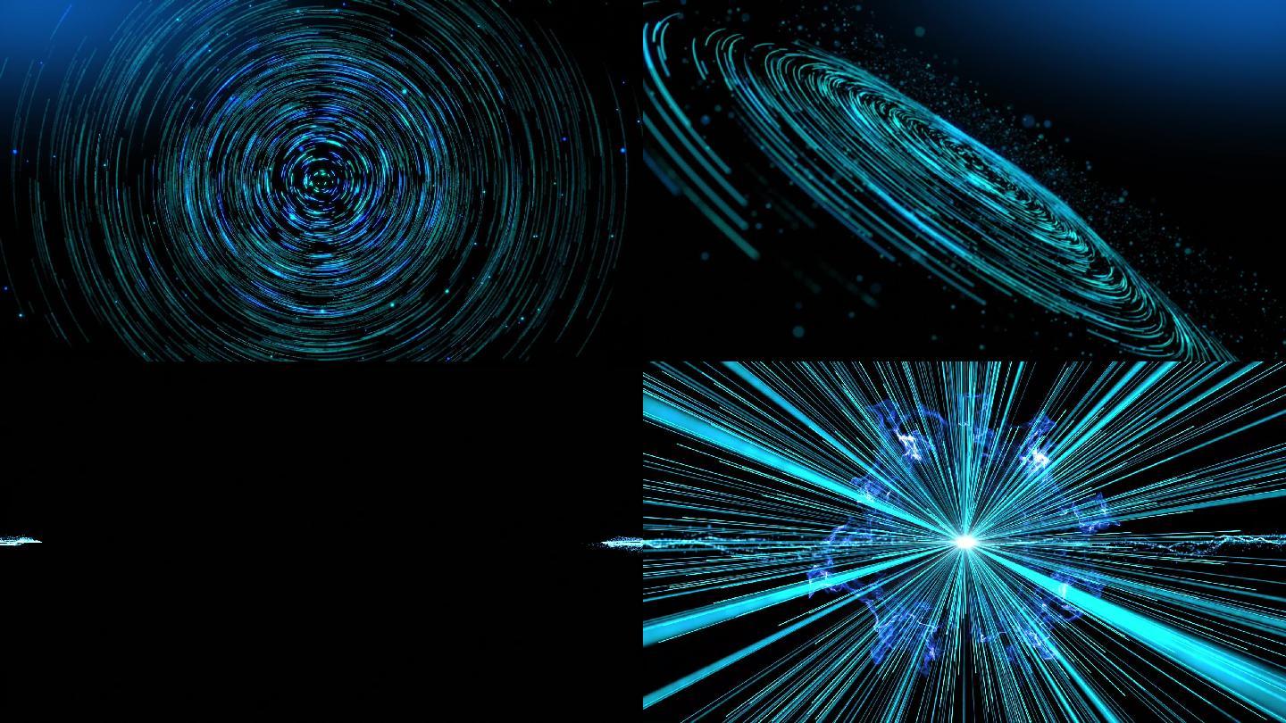 AE模板星轨蓝色粒子相撞爆炸星轨