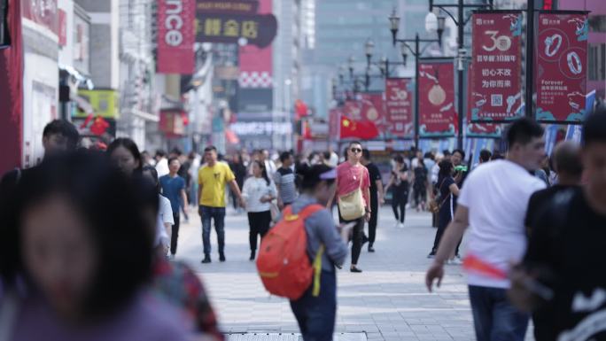 东北沈阳五爱街人流延时