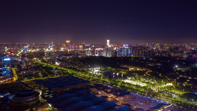 中山CBD商业中心夜景