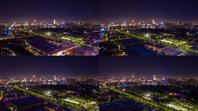 中山CBD商业中心夜景