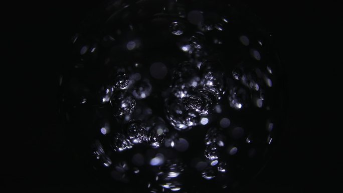 气泡玻璃球旋转虚化