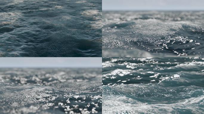 海水海浪浪花海面波光潮水起伏彼岸航行晶莹