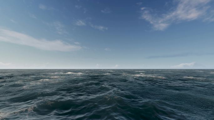 海洋海水海浪大海汪洋浩瀚穿梭海天航拍远方