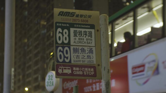 香港夜景指示牌